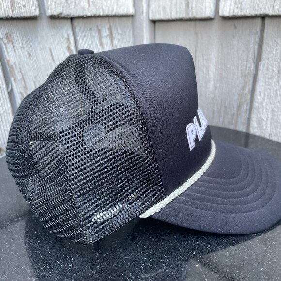 Playboy Vtg Black White Trucker Hat Ball Cap 70's 80's Logo Flawless - Picture 6 of 9